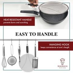 BergKoch Splatter Screen for Frying Pan – 15 Inch Stainless Steel Grease Spla…