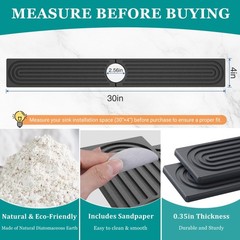 Stone Faucet Mat for Kitchen Sink – Quick Dry Diatomite Sink Splash Guard, Pr…