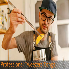 6pcs Stainless Steel Kitchen Tweezers Set Professional Cooking Tools – NEW