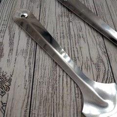 Slotted Servespoon Small Spatula Server Short Metal Turner Unbranded Lot of 2