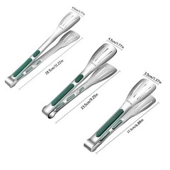 3 PCS Stainless Steel Steak Clamp Food Bread Meat Clip Tongs BBQ Kitchen Cooking