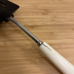 Vintage Ekco-Like Black White Plastic Slotted Spatula Turner Utensil Unbranded