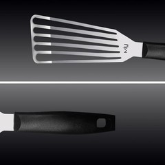 MIU Fish Spatula Stainless Steel, 6.5″ Blade, Plastic Handle