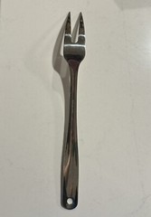 Vintage Meat Serving Fork Stainless Steel 18/10 China 14” Hole To Hang Sturdy
