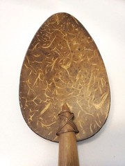 2 Coconut Shell Ladle Spoons Wooden Handle Polished Eco-friendly Biodegradable
