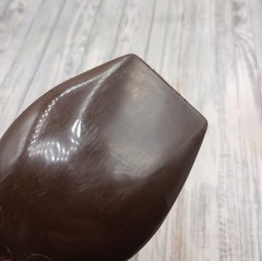 Vintage Brown Nylon Solid Serving Basting Spoon Farmhouse Wood Handle Unbranded