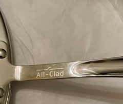 All-Clad Splatter Screen 13” Stainless Steel Grease Oil Mesh Guard Curved Handle