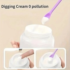 3pcs Reusable Silicone Spatulas, Eco-Friendly Cosmetic Jar Scrapers, Portable f