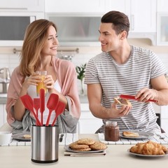 Silicone Spatula Set 6 Pack Food Grade Kitchen Utensils with Silicone Brush