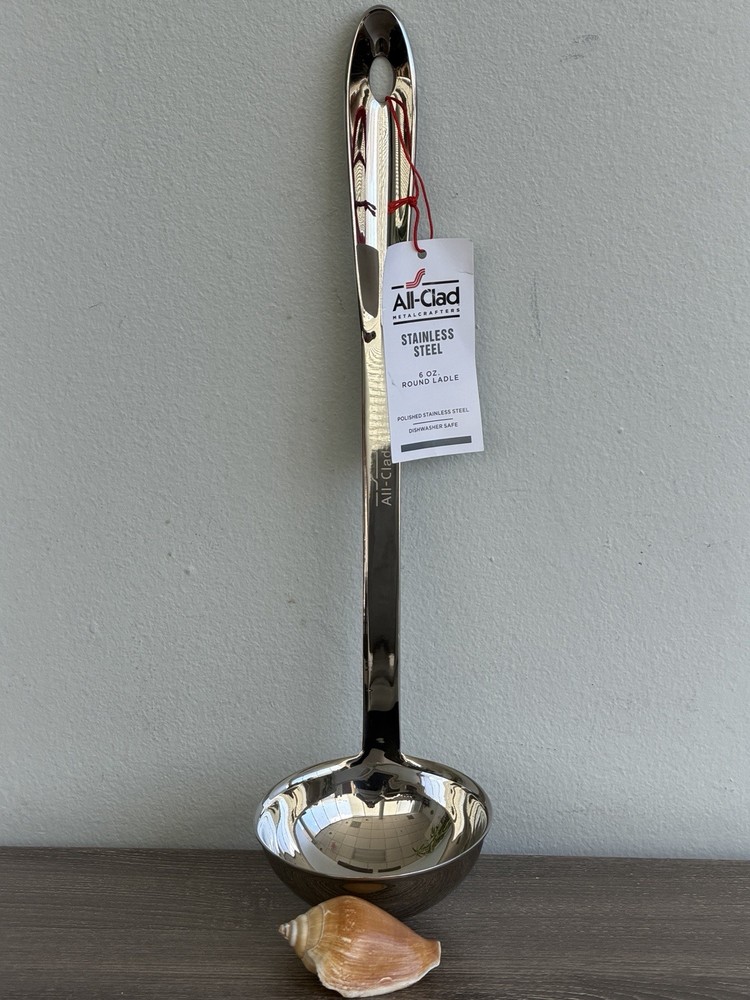 ALL-CLAD Stainless Steel 14.5″ Long 6 oz. Round Ladle NEW!