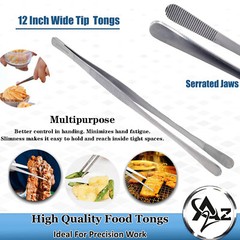 2Pcs Steak Clamp BBQ Clip Baking Kitchen Tongs Stainless Steel Food Cooking Tool