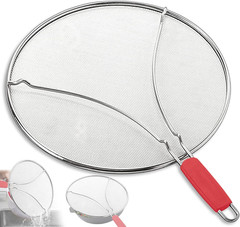 Splatter Screen for Frying Pan,Silicone Grease Splatter Guard, Heat-Resistant Sp