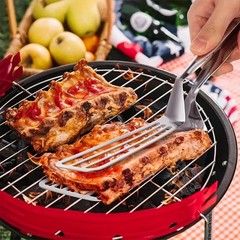 Stainless Steel Steak Clamp Food Clip Tongs Bread Meat BBQ Kitchen Cooking Tool