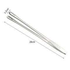 Stainless Steel Food Tongs Long Handle Non-Slip BBQ Tongs Steak Tongs Clamp Tool