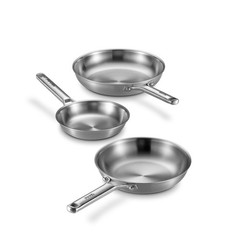 Stainless Steel Frying Pan Set 8+10+12 Inch,Tri-Ply Stainless Steel Skillets,…