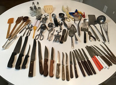 Bundled Lot ~50+ Kitchen Cooking Serving Utensils Tools Gadgets Knives etc.