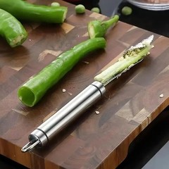 Stainless Steel Round Tube pepper corer – Kitchen Cooking Utensils piece – 1pc