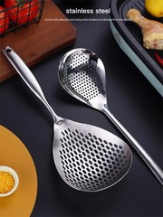 1pc Heavy-duty Stainless Skimmer – Frying & Cooking Strainer Spoon for Kitchen
