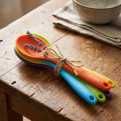 5PCS Silicone Serving Spoons Set, Heat Resistant Kitchen Spoons for Cooking, …