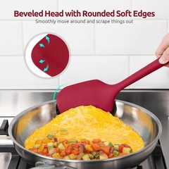 Silicone Kitchen Utensil Set High Heat Resistant 13.6in Long Nonstick Cookware