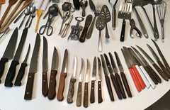 Bundled Lot ~50+ Kitchen Cooking Serving Utensils Tools Gadgets Knives etc.