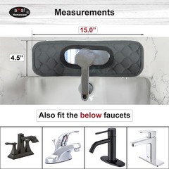 Bathroom Sink Splash Guard Oval-Hole Rectangle-Hole: , Faucet Mat for Bathroo…