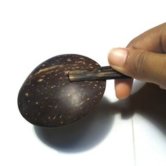 5 Coconut Shell Spoons kitchen tools handmade Eco friendly natural product Table