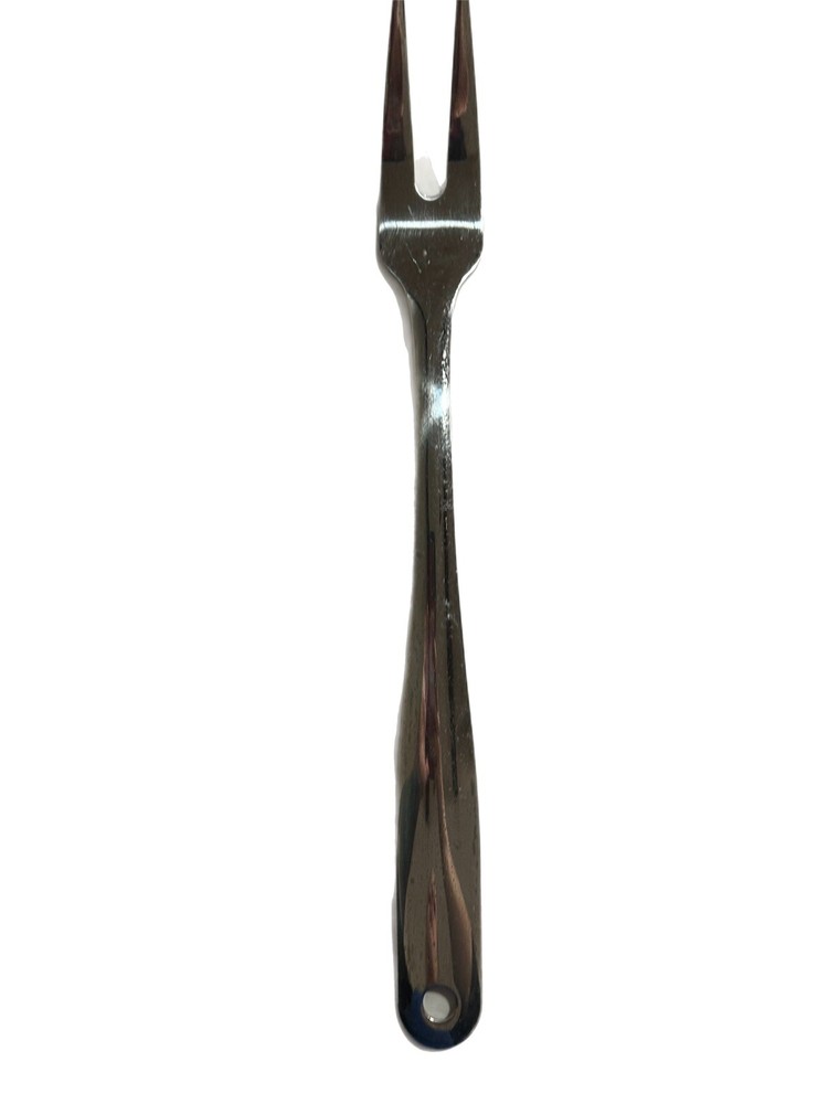 Vintage Meat Serving Fork Stainless Steel 18/10 China 14” Hole To Hang Sturdy