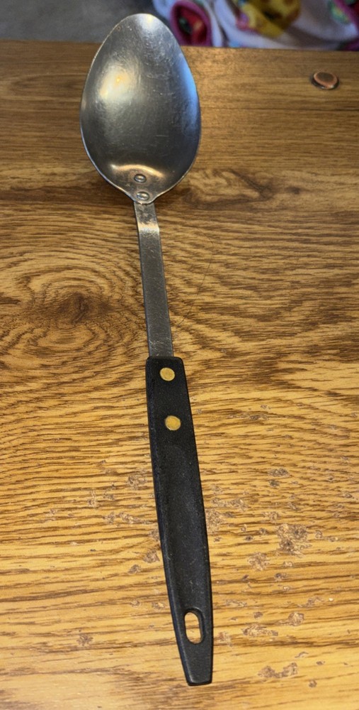 Unbranded 13″ Stainless Spoon with Black Composite Made in USA