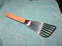 Unbranded Slotted Fish Spatula Turner w/ Wood Handle