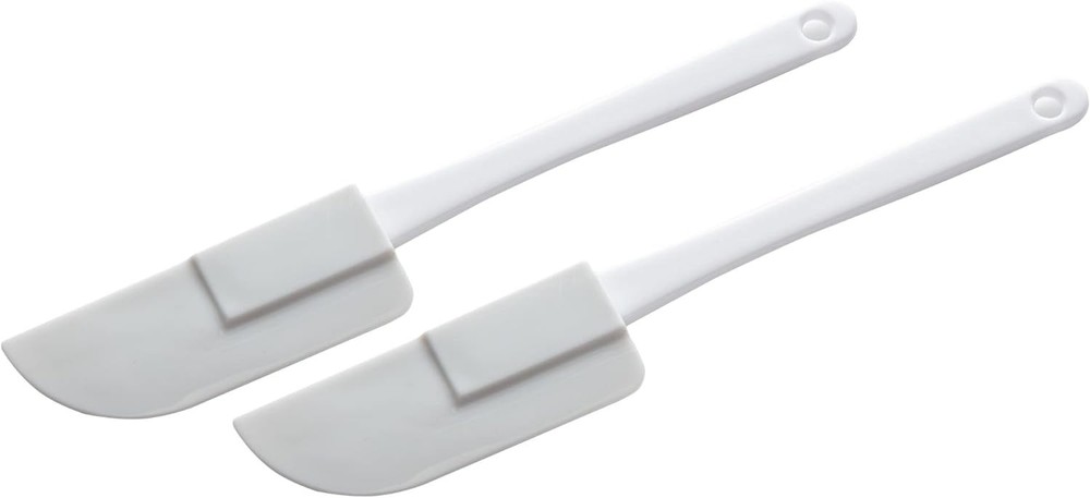 Select Plastic Mini Spatula Set, 6 inches in length 2 piece set, White