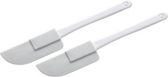 Select Plastic Mini Spatula Set, 6 inches in length 2 piece set, White