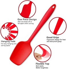 6Pcs Kitchen Spatula Silicone Utensils Kit,Heat Resistant Rubber for Baking Cook