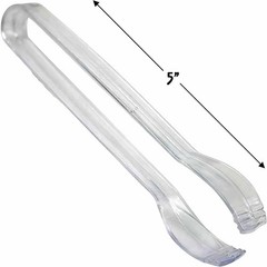 Mini Clear Plastic Tongs 5.5″ x 10″ 12 Count – Sturdy & Reusable – Perfect For