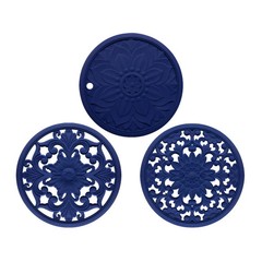 3Pcs Silicone Placemat Set Heat Resistant Bowl Cup Pot Mat Pads Table Decor Mat