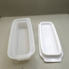 Boris Plastics Butter Dish & Lid White Base Plastic