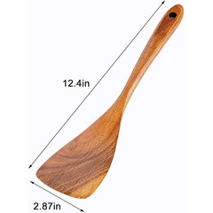 Wooden Cooking Spatula Heat Resistant Non Stick Kitchen Utensil Ergonomic Gift