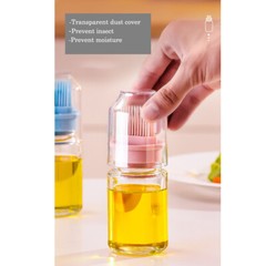 For Baking BBQ Liquid Gadgets Portable Oil Bottle with Brush Silicone Barbecue