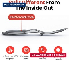 Silicone Spatula Spoon Heat Resistant Non-Stick BPA Free Scoop Spoonula Kitchen