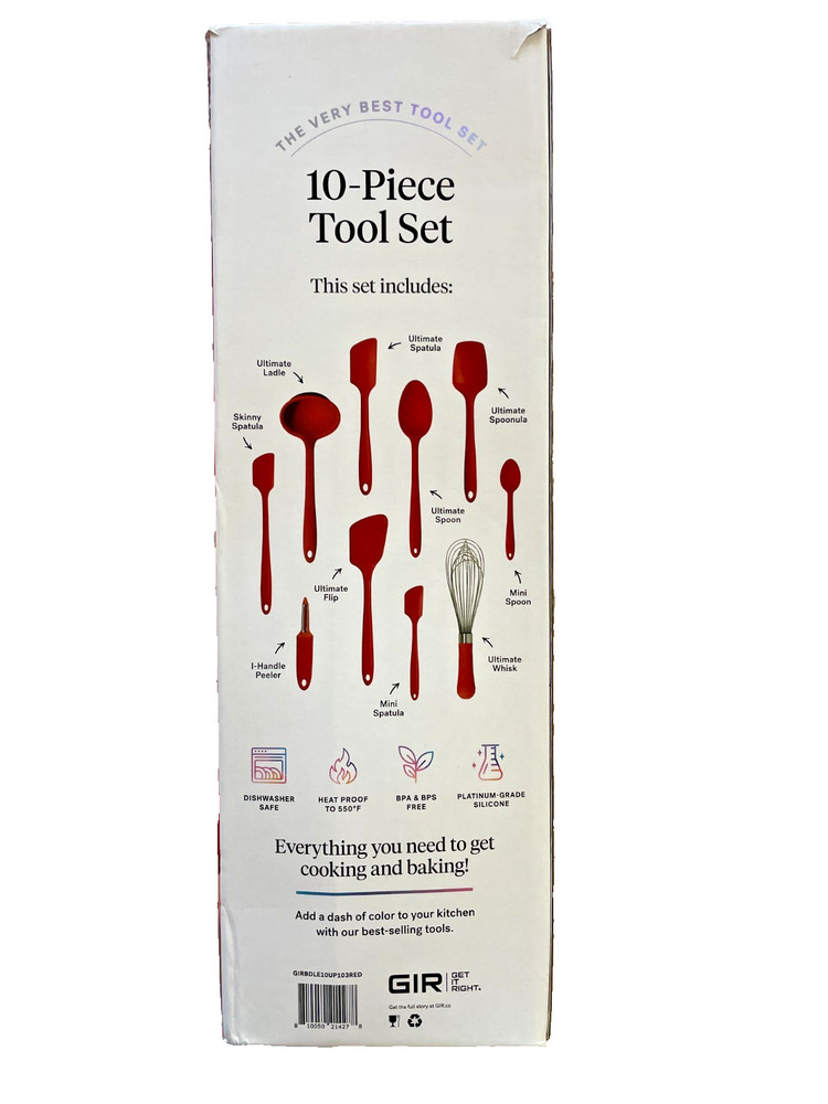 GIR Kitchen Utensils Silicone 10-Piece Best Sellers Set NEVER USED