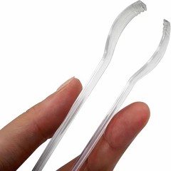 Mini Clear Plastic Tongs 5.5″ x 10″ 12 Count – Sturdy & Reusable – Perfect For