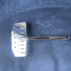 All-Clad Stainless Steel Reusable Silver Cooking Turner With Handles