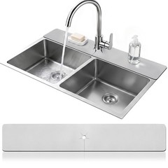 Faucet Mat for Kitchen Sink Protectors, Long Kitchen Sink Splash Guard Behind…