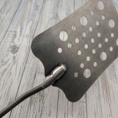 Vintage Chief Slotted Holes Long Spatula Red Wood Handle Farmhouse Rustic Turner