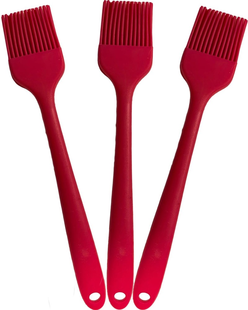 3 Pcs Silicone Pastry Brush Heat Resistant Basting Food Brush for Oil Sauce
