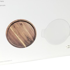 The Cellar Pizza Stone with Acacia Wood Base 12.6″ x 15.75″ x 1.24″