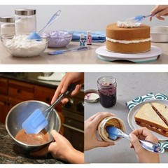 3Pcs Heat Resistant Silicone Spatula Cake Baking Butter Mixing Scraper Home Tool