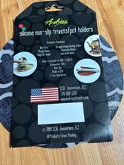 Andreas Round Silicone Mat Non-Slip Trivet 7 1/2″ Diameter Tile USA NEW NWT