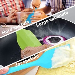 16 PIECES SILICONE SPATULA 8.3 INCH SMALL SPATULAS HEATRESISTANT NONSTICK WITH S