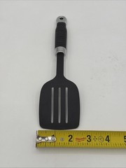 Unbranded Mini Slotted Flipper Spatula Nylon Kitchen Utensil Black